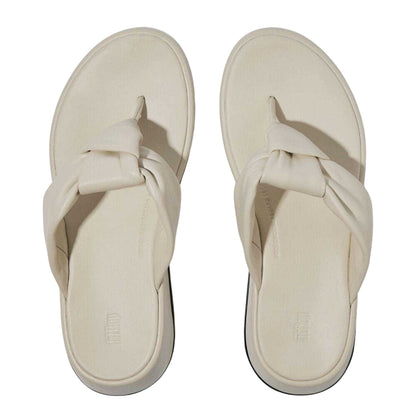 Beige - Lifestyle - FitFlop Womens-Ladies Mode Knotted Leather Sandals