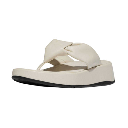Beige - Pack Shot - FitFlop Womens-Ladies Mode Knotted Leather Sandals