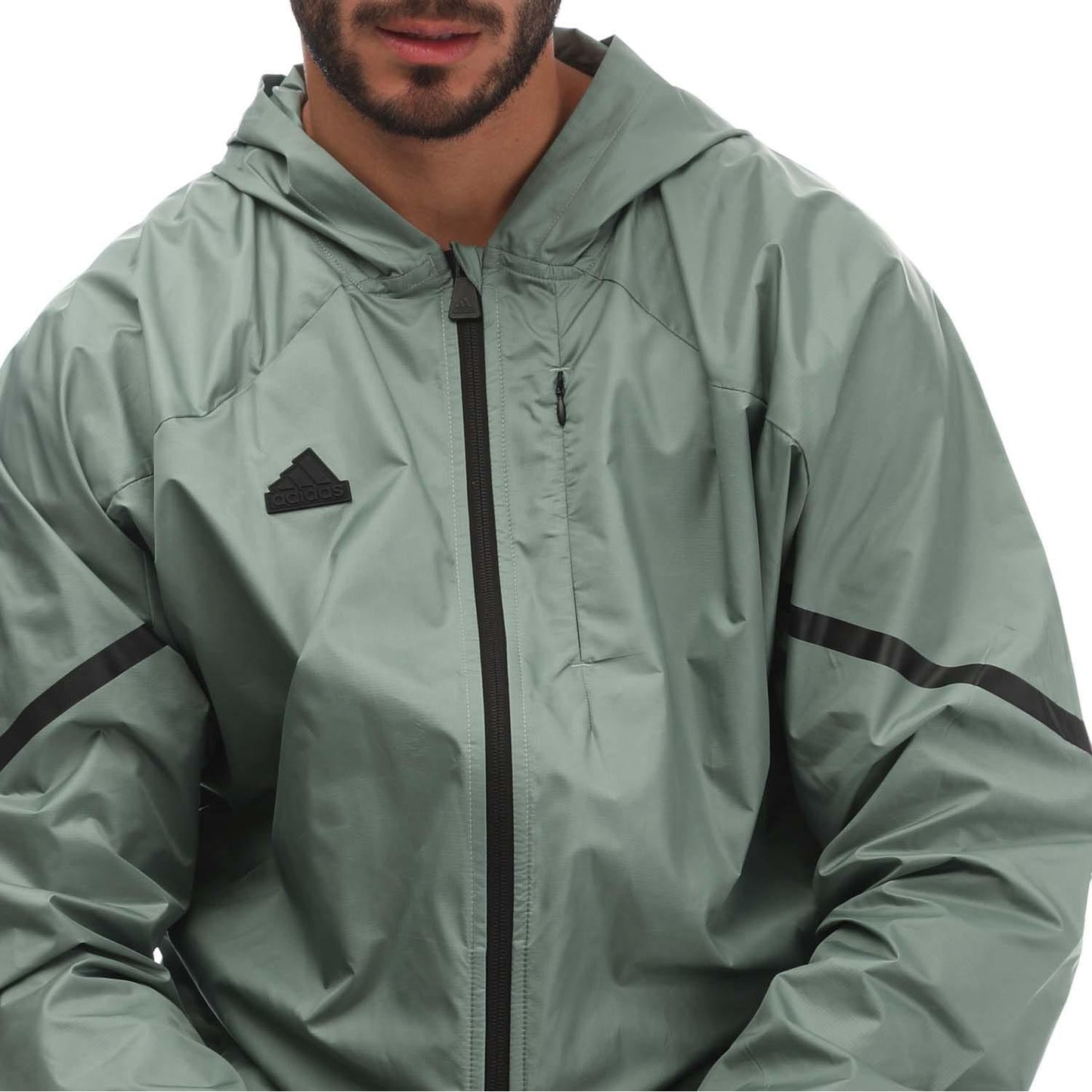 Green - Side - Adidas Mens Designed 4 Gameday Full Zip Track Top