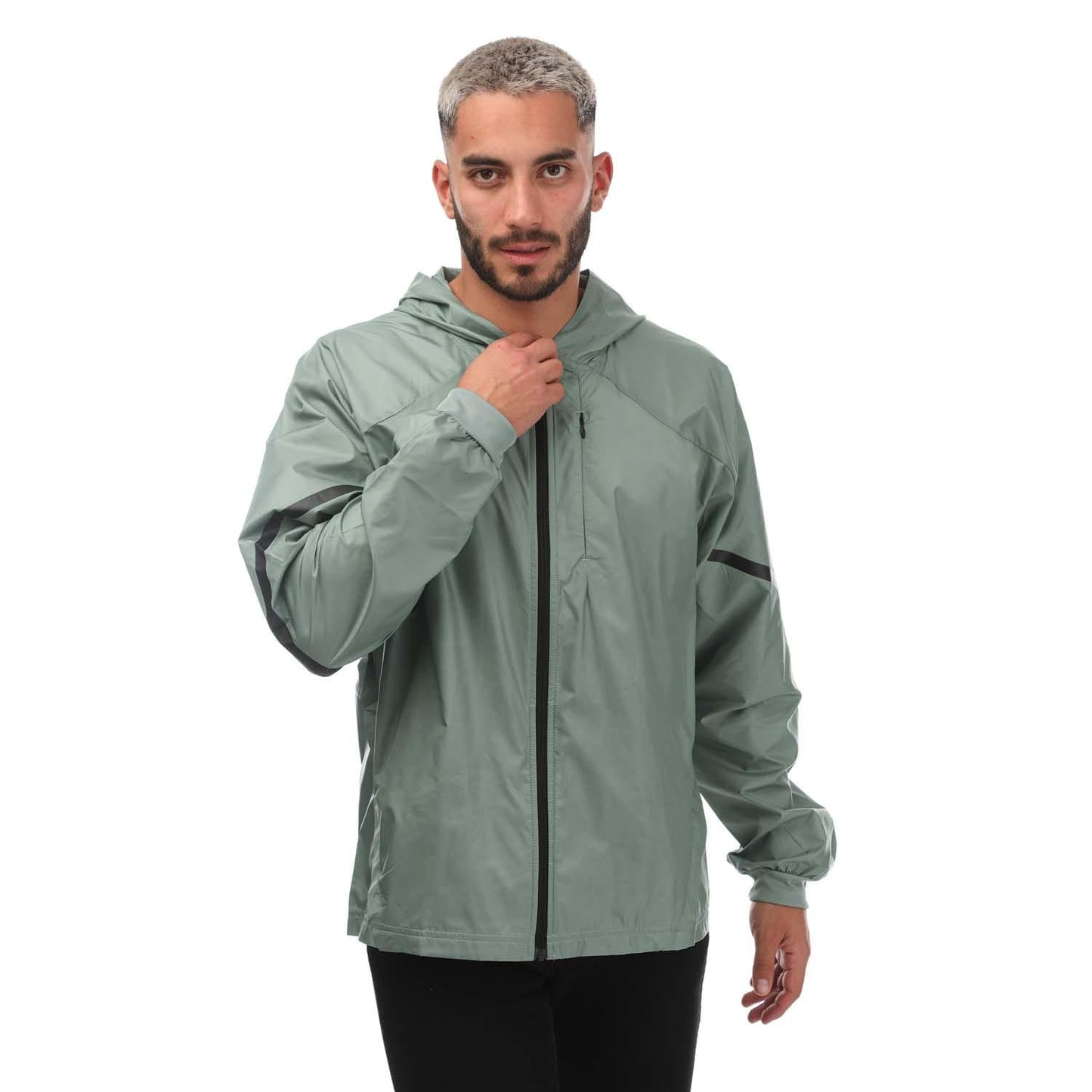 Green - Front - Adidas Mens Designed 4 Gameday Full Zip Track Top