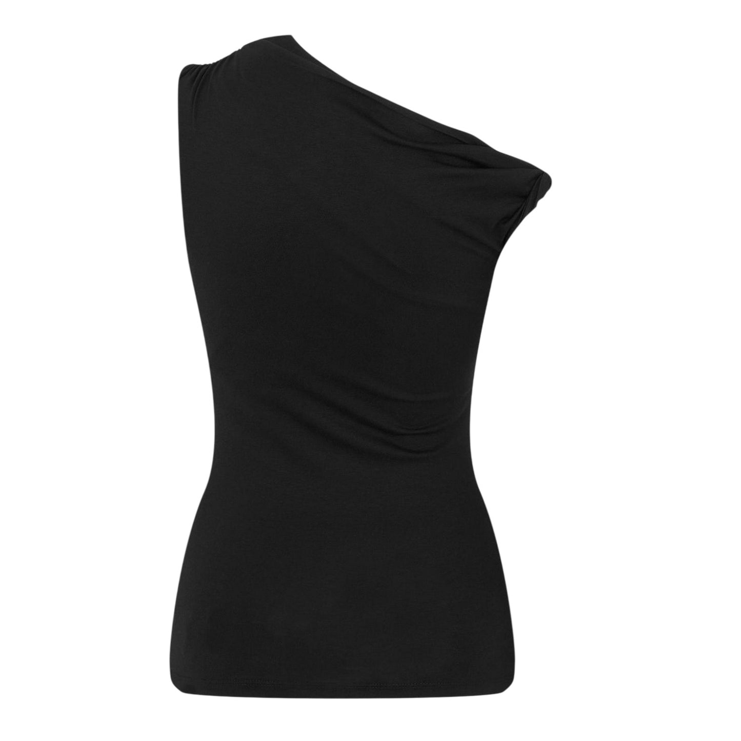 Black - Back - French Connection Womens-Ladies One Shoulder Top