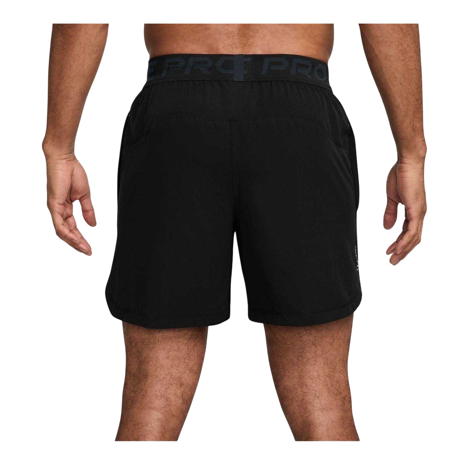 Black-White - Back - Nike Mens 6 Dri-FIT Running Shorts