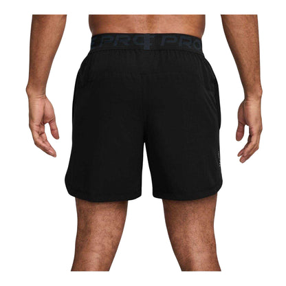 Black-White - Back - Nike Mens 6 Dri-FIT Running Shorts