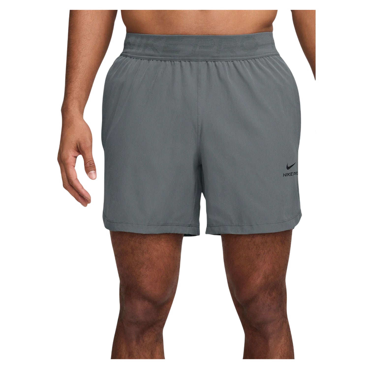 Smoke Grey - Front - Nike Mens 6 Dri-FIT Running Shorts