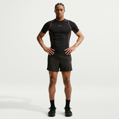 Black-Hyper Pink - Lifestyle - Nike Mens 6 Dri-FIT Running Shorts