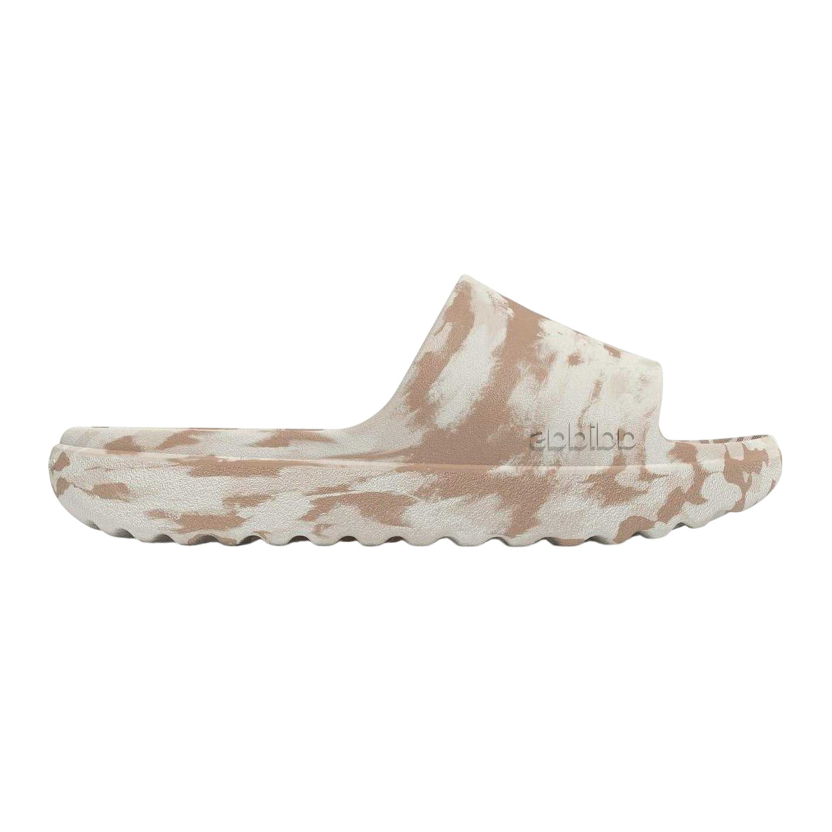 Marble-Brown - Front - Adidas Unisex Adult Adilette Lumia Flat Slides