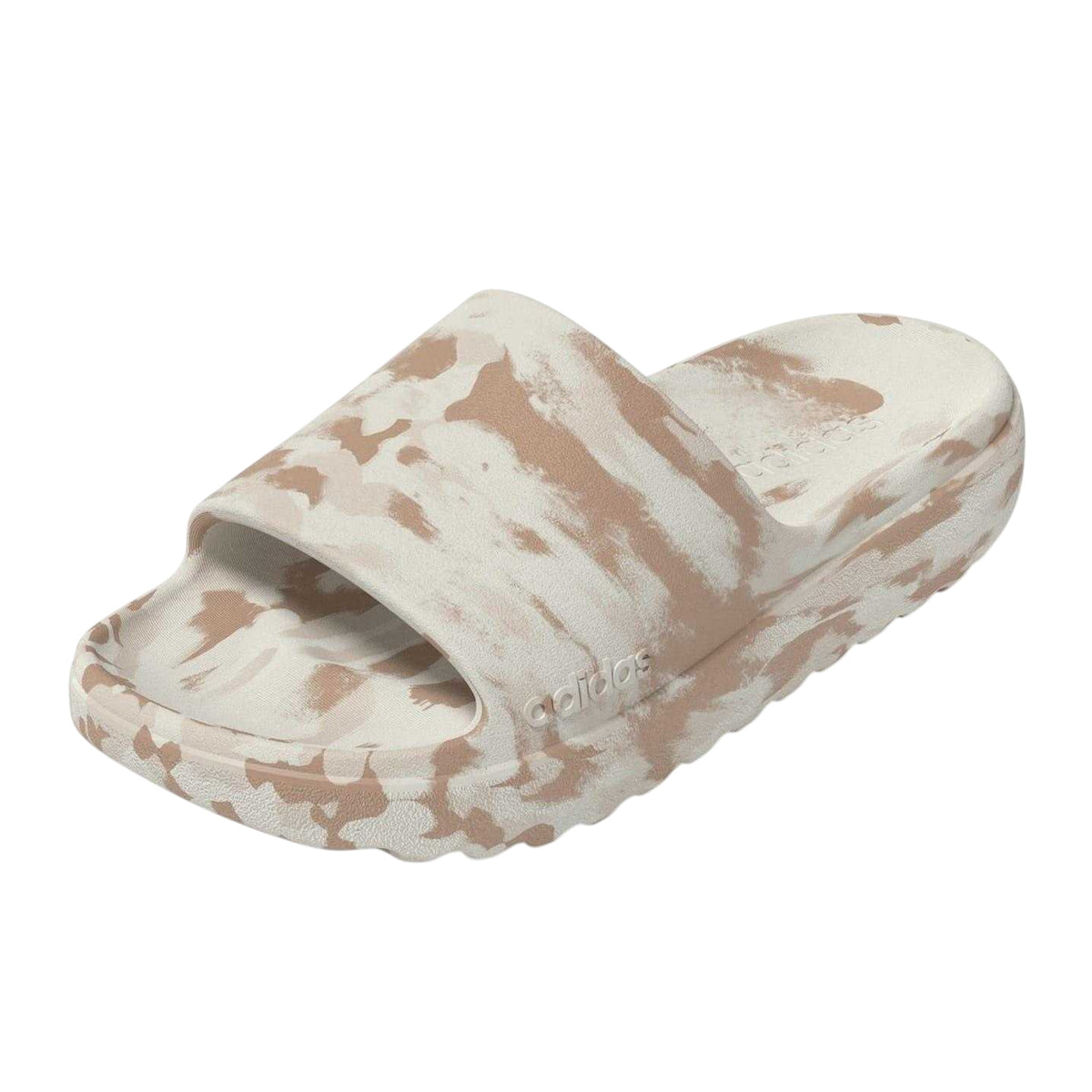 Marble-Brown - Side - Adidas Unisex Adult Adilette Lumia Flat Slides