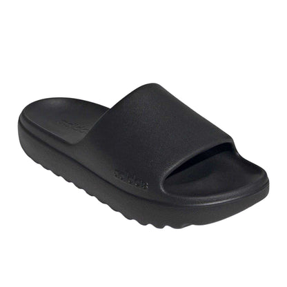 Black - Side - Adidas Unisex Adult Adilette Lumia Flat Slides