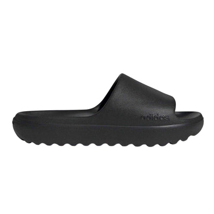 Black - Front - Adidas Unisex Adult Adilette Lumia Flat Slides