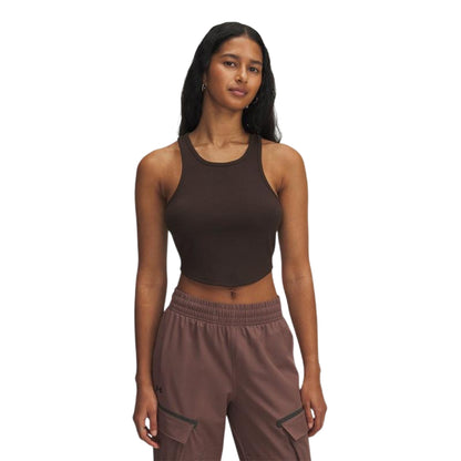 Brown - Front - Under Armour Womens-Ladies UA Rival Ribbed Slim Tank Top