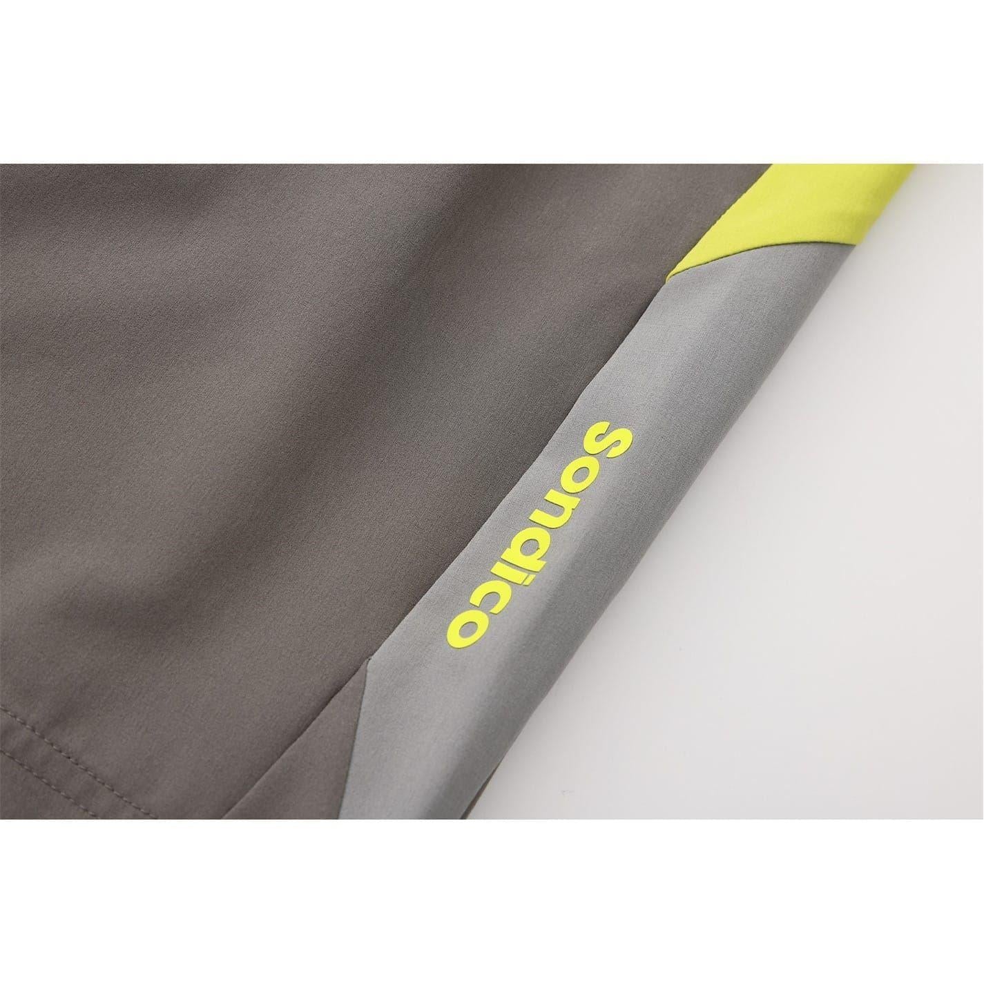 Grey-Green - Pack Shot - Sondico Mens Blaze Football Shorts