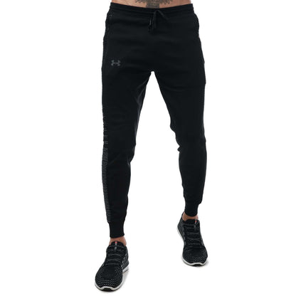 Black - Front - Under Armour Mens IntelliKnit Jogging Bottoms
