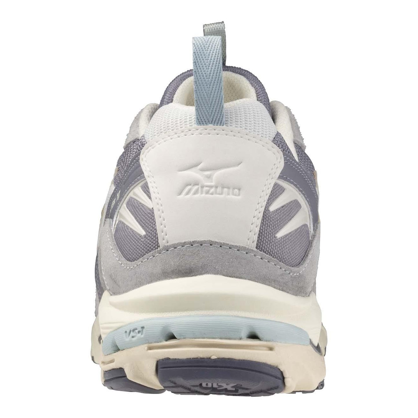 Grey - Back - Mizuno Mens Wave Rider 10 Sportstyle Leather Trainers
