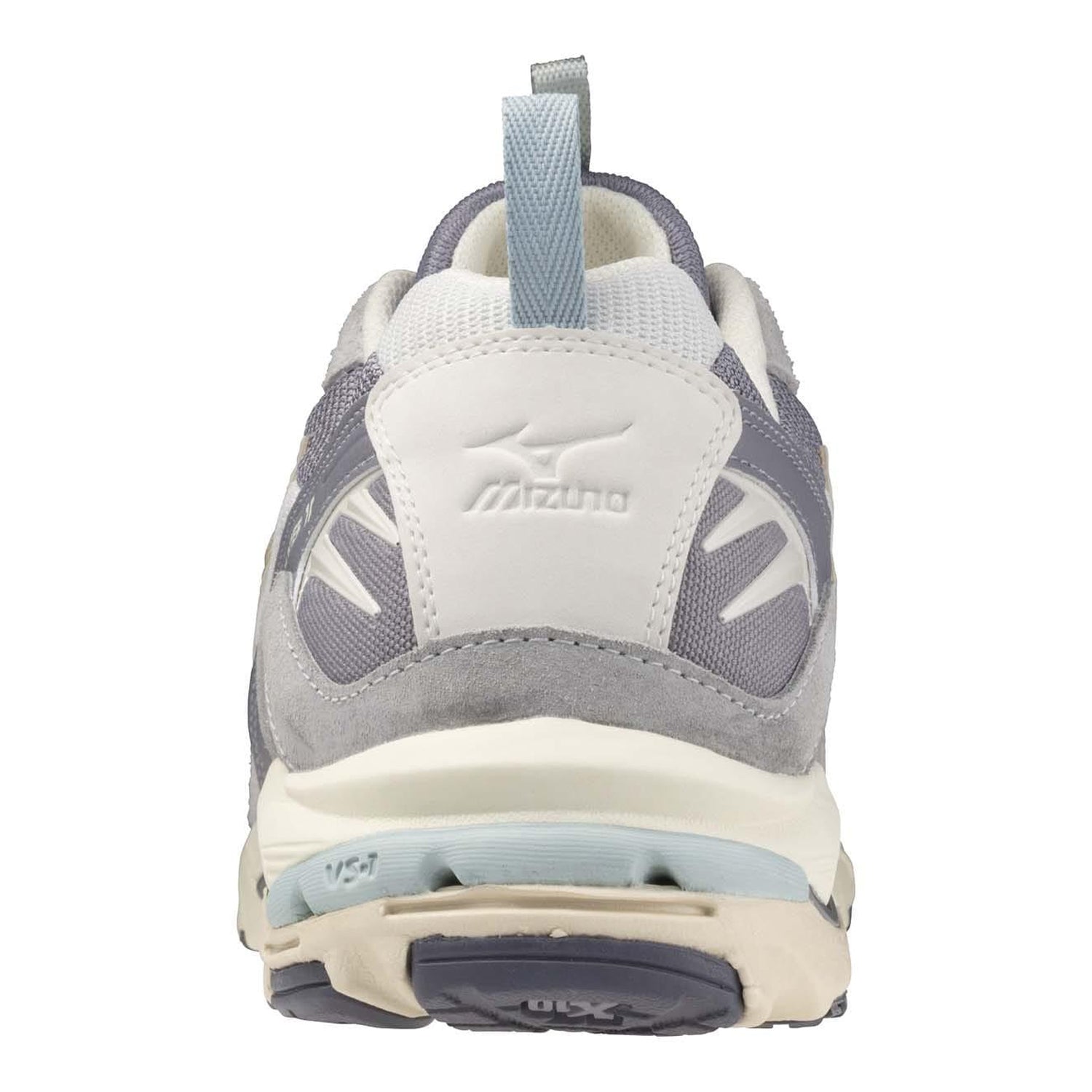 Grey - Back - Mizuno Mens Wave Rider 10 Sportstyle Leather Trainers