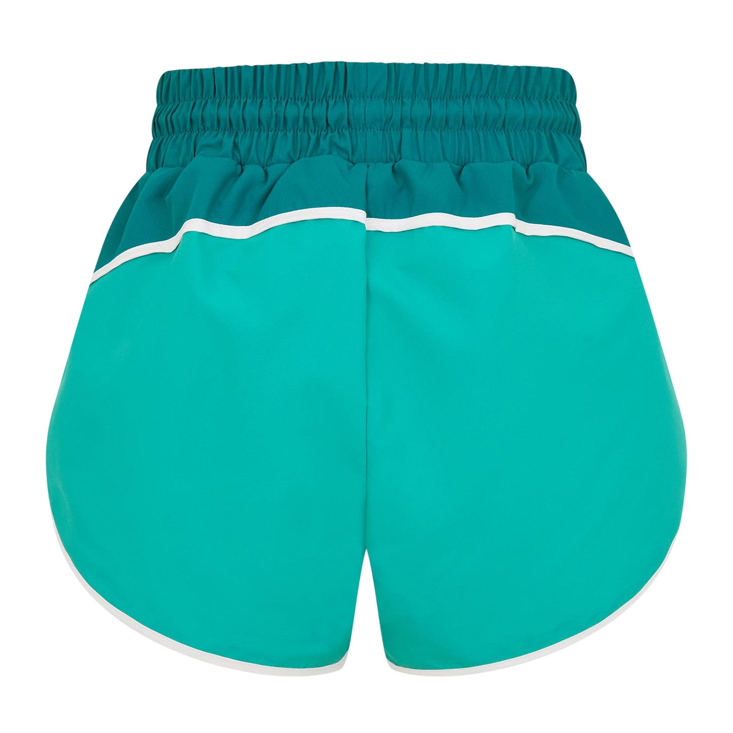 Salmon - Back - Red Run Womens-Ladies Colour Block Running Shorts