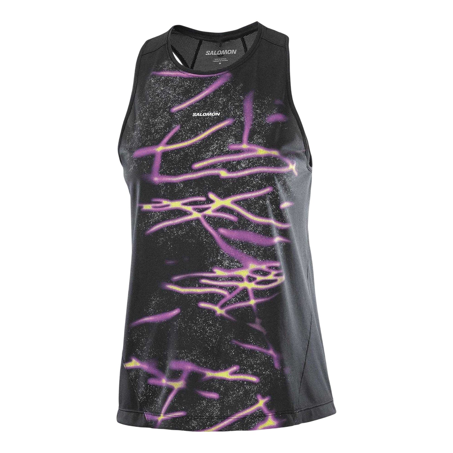 Black - Front - Salomon Womens-Ladies Core Graphic Print Tank Top