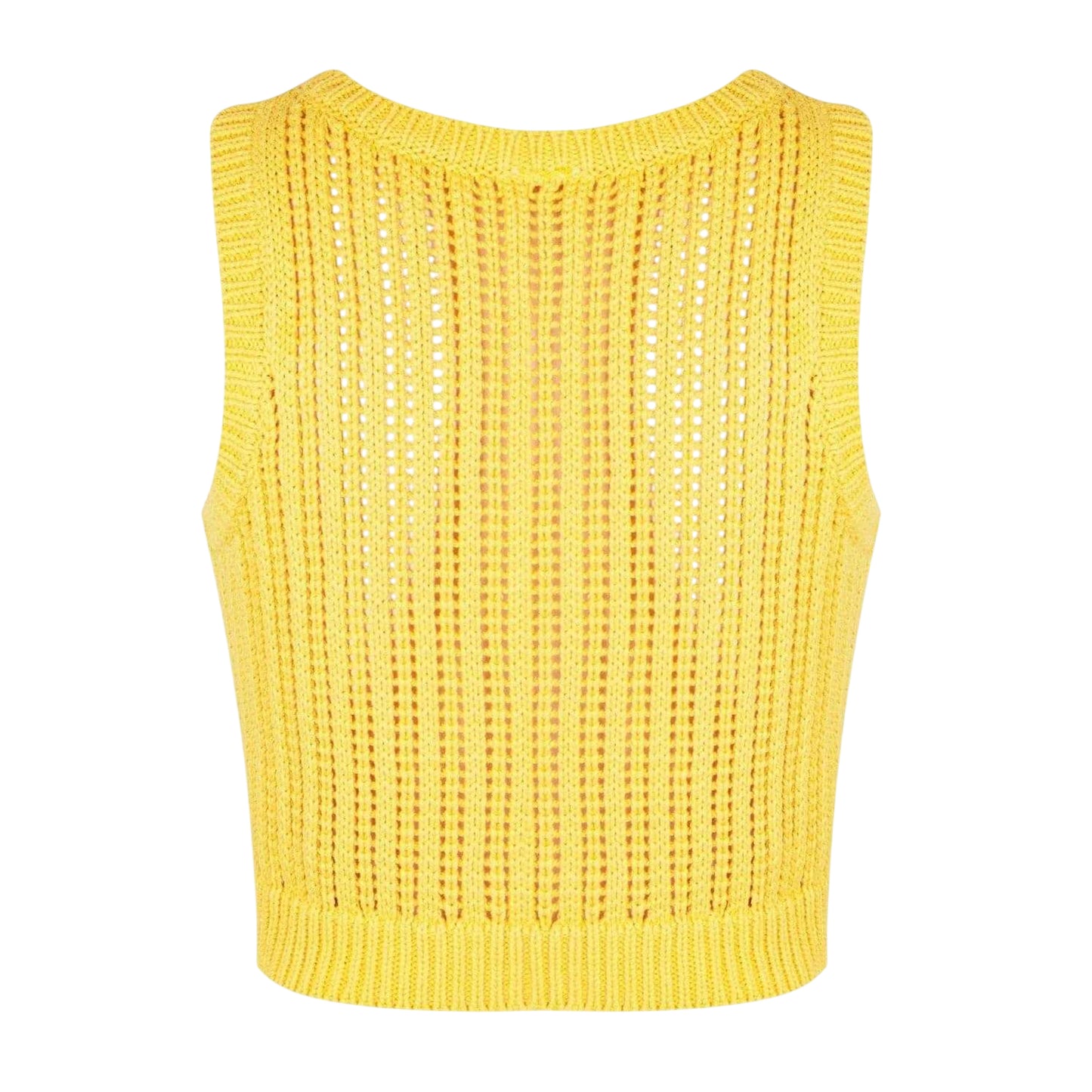 Amber Yellow - Back - Levis Womens-Ladies Knitted Vest Top