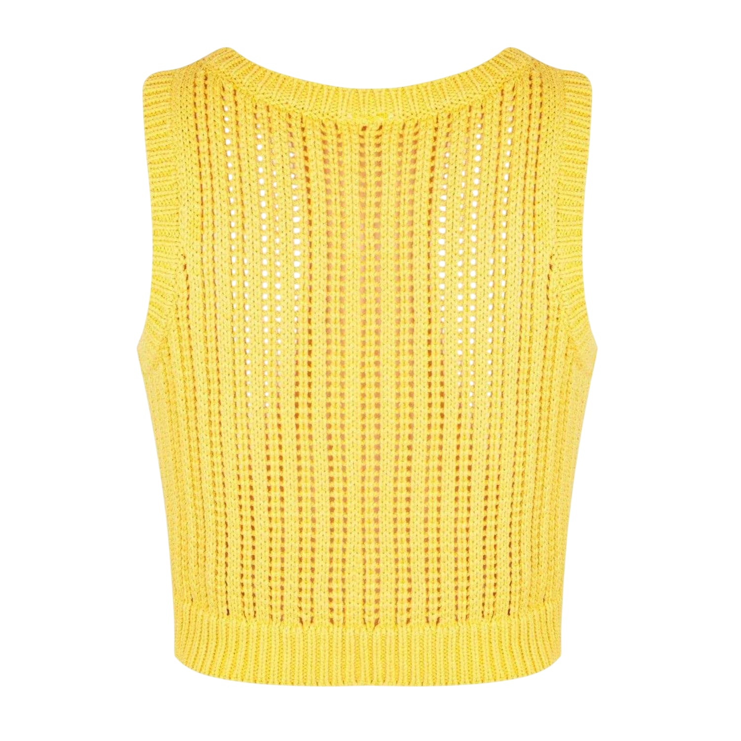 Amber Yellow - Back - Levis Womens-Ladies Knitted Vest Top