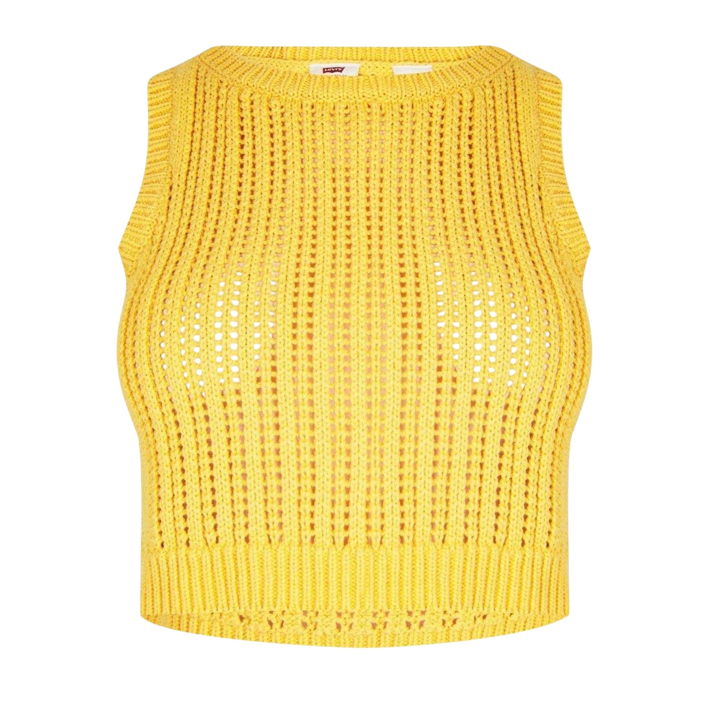 Amber Yellow - Front - Levis Womens-Ladies Knitted Vest Top