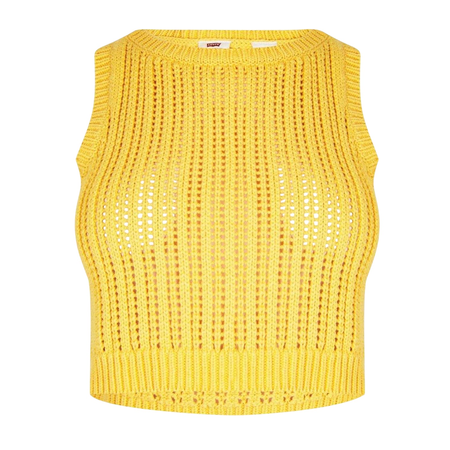 Amber Yellow - Front - Levis Womens-Ladies Knitted Vest Top