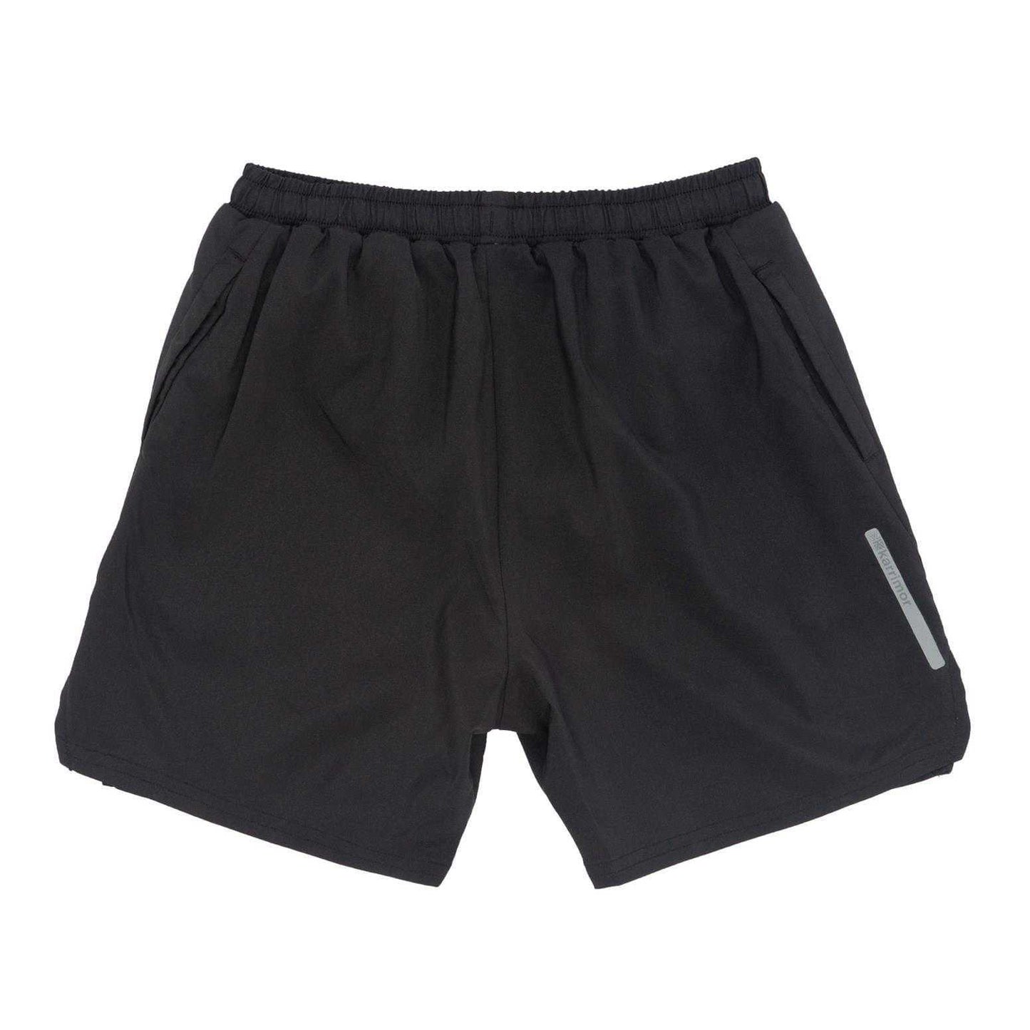 Black - Back - Karrimor Childrens-Kids Woven Logo Shorts
