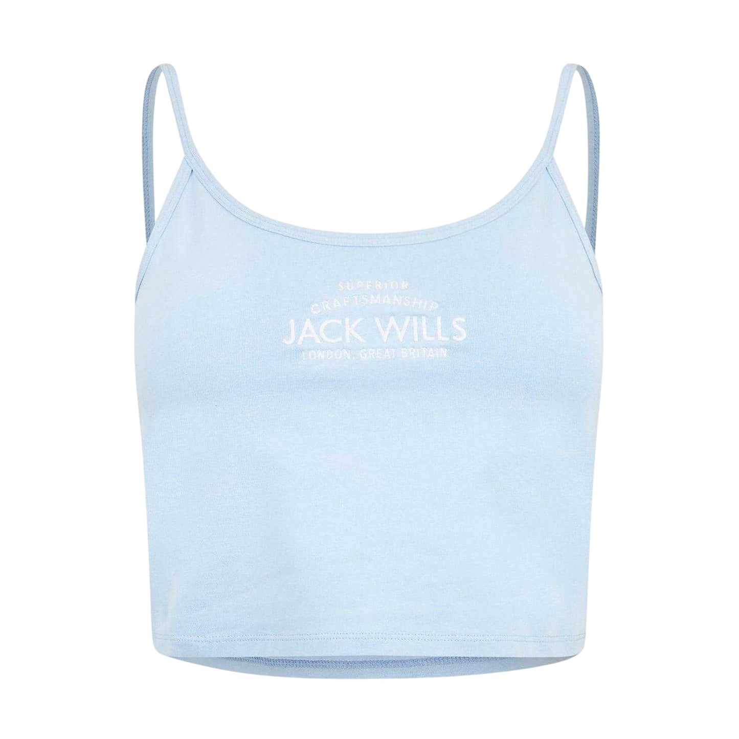 Soft Blue - Front - Jack Wills Womens-Ladies Double Strap Vest Top