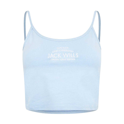 Soft Blue - Front - Jack Wills Womens-Ladies Double Strap Vest Top