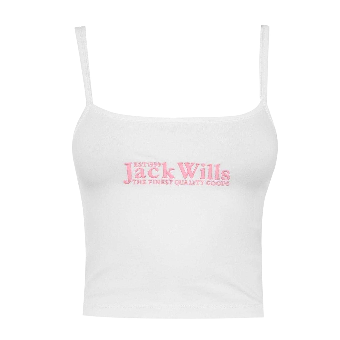 White - Front - Jack Wills Womens-Ladies Double Strap Vest Top