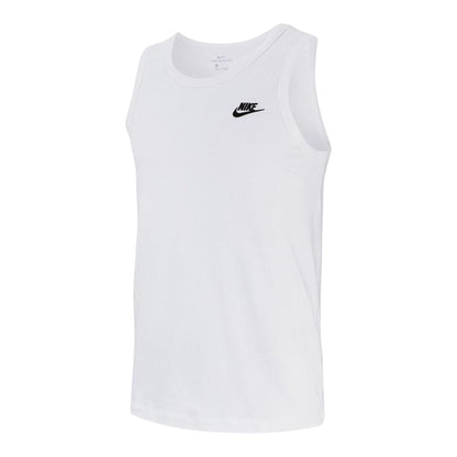 White - Front - Nike Mens Club Cotton Tank Top