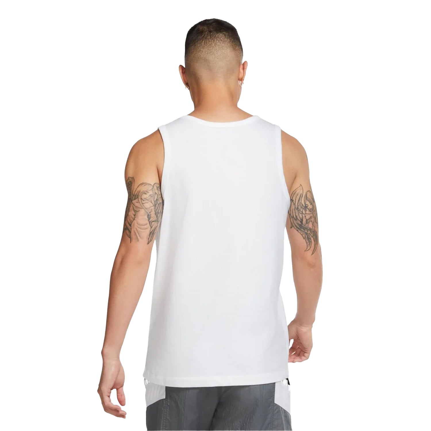 White - Lifestyle - Nike Mens Club Cotton Tank Top