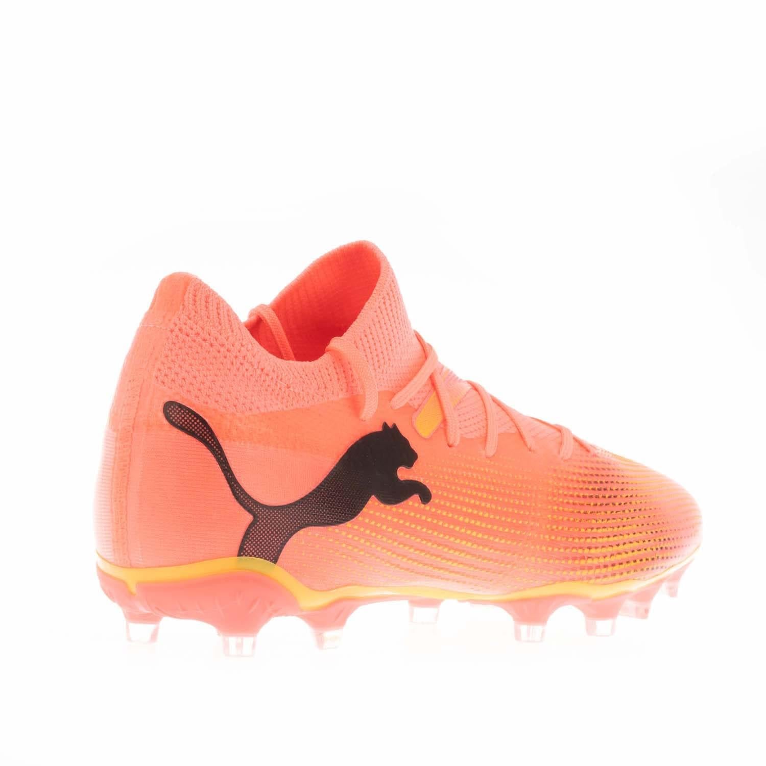 Pink - Back - Puma Womens-Ladies Future 7 Match FG-AG Football Boots