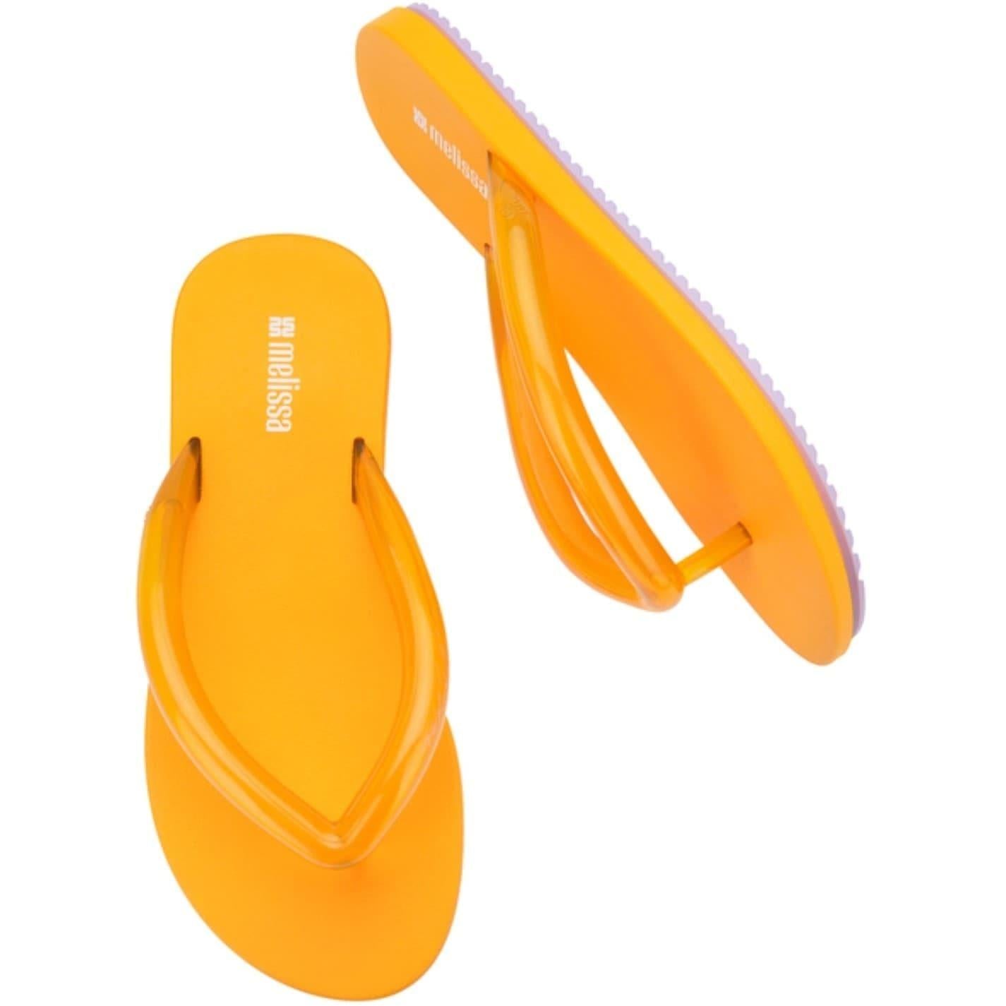 White-Orange - Pack Shot - Airflow Unisex Adult Rubber Beach Flip Flops