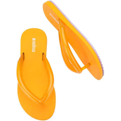 White-Orange - Pack Shot - Airflow Unisex Adult Rubber Beach Flip Flops