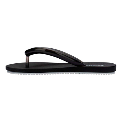 Black-White - Back - Airflow Unisex Adult Rubber Beach Flip Flops