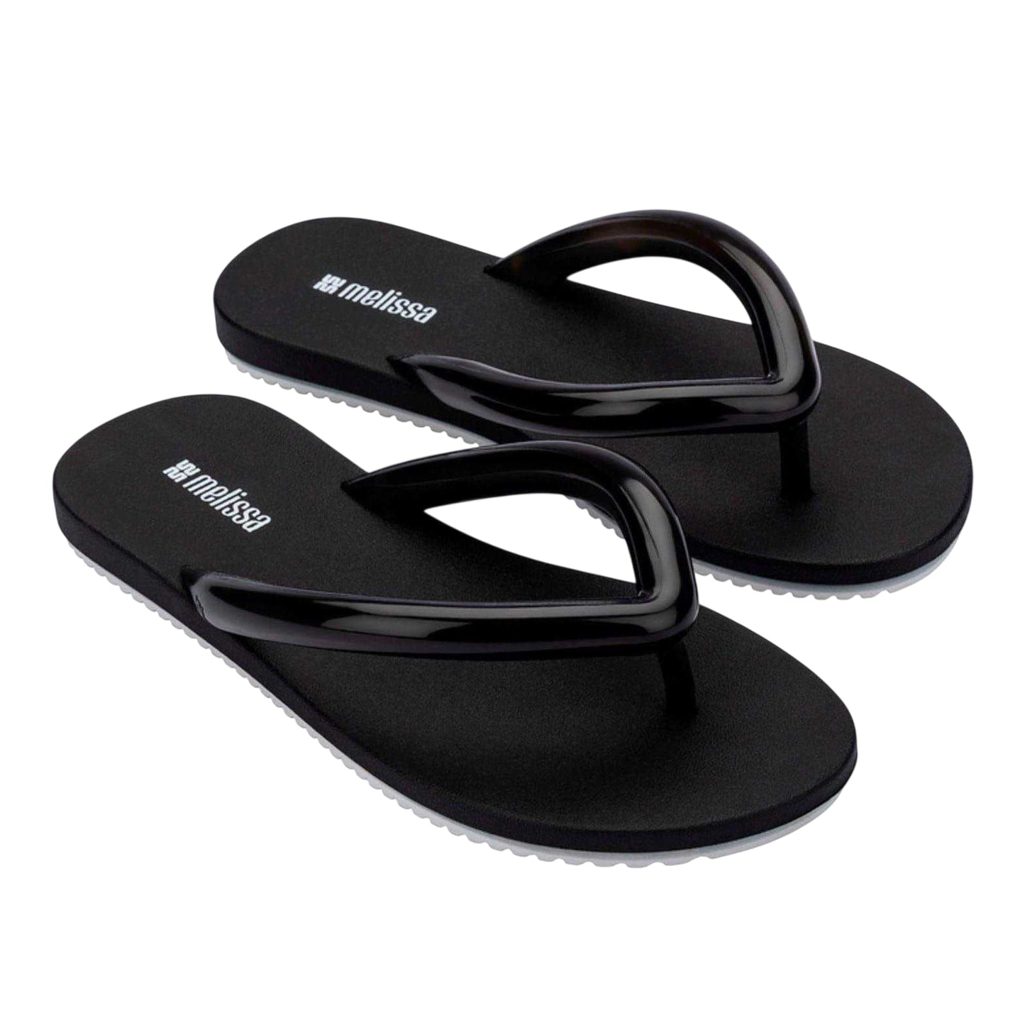 Black-White - Side - Airflow Unisex Adult Rubber Beach Flip Flops