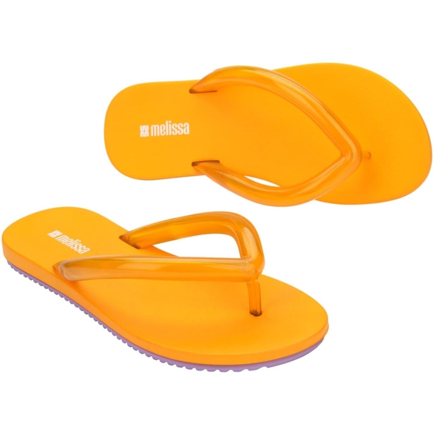 White-Orange - Lifestyle - Airflow Unisex Adult Rubber Beach Flip Flops