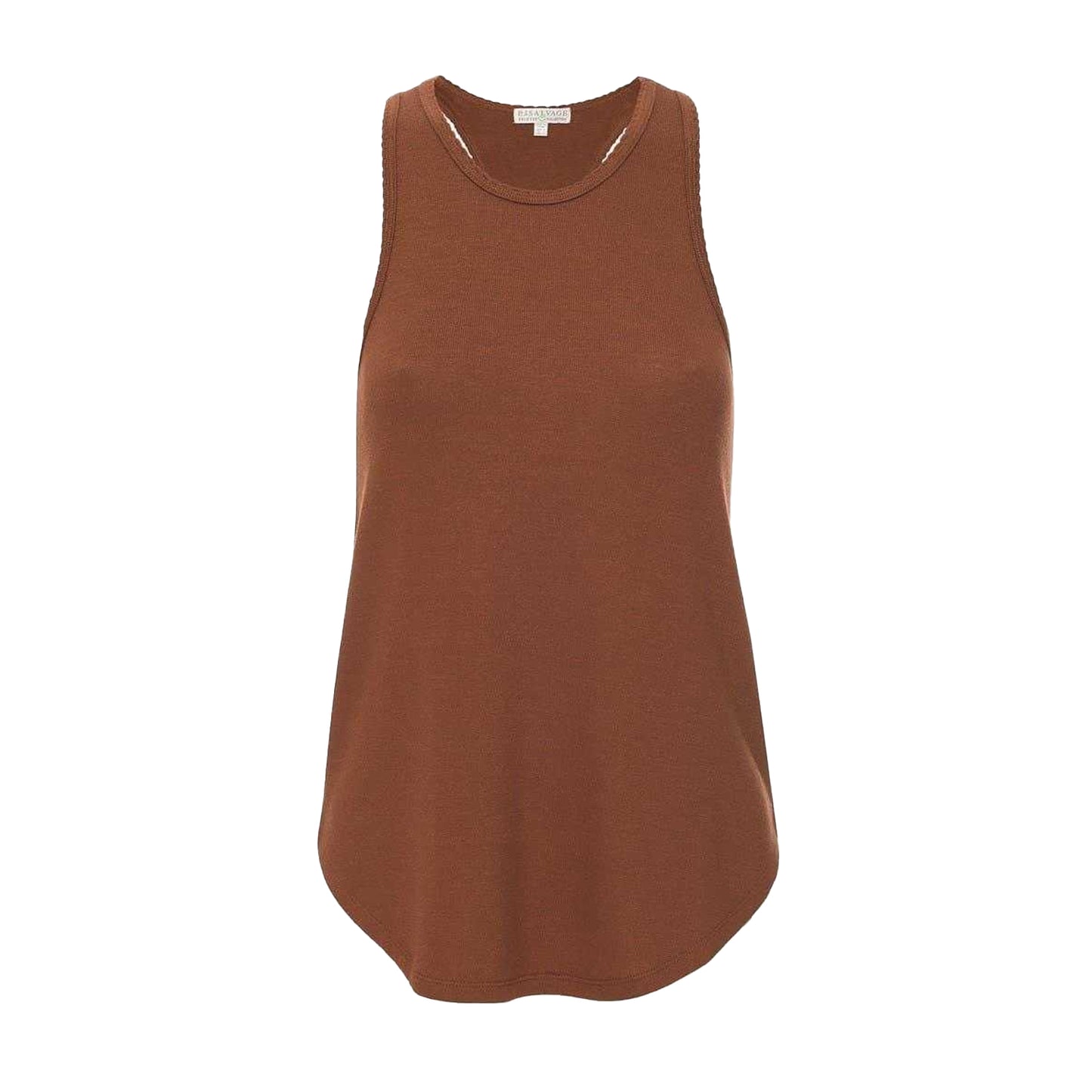 Brown - Front - PJ Salvage Womens-Ladies Heathered Racerback Tank Top