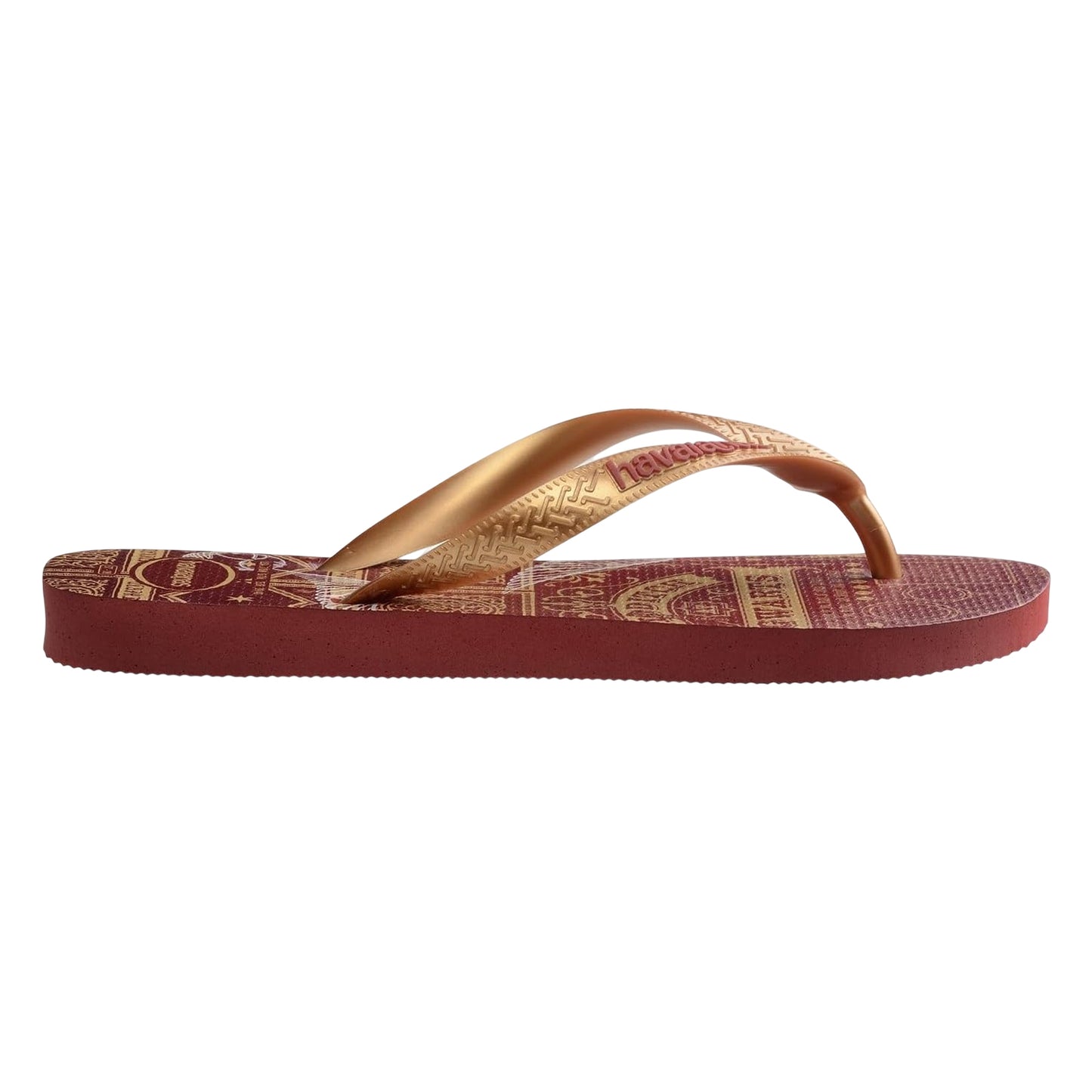 Mahogany - Front - Harry Potter Unisex Adult Harry Potter Graphic Print Flip Flops