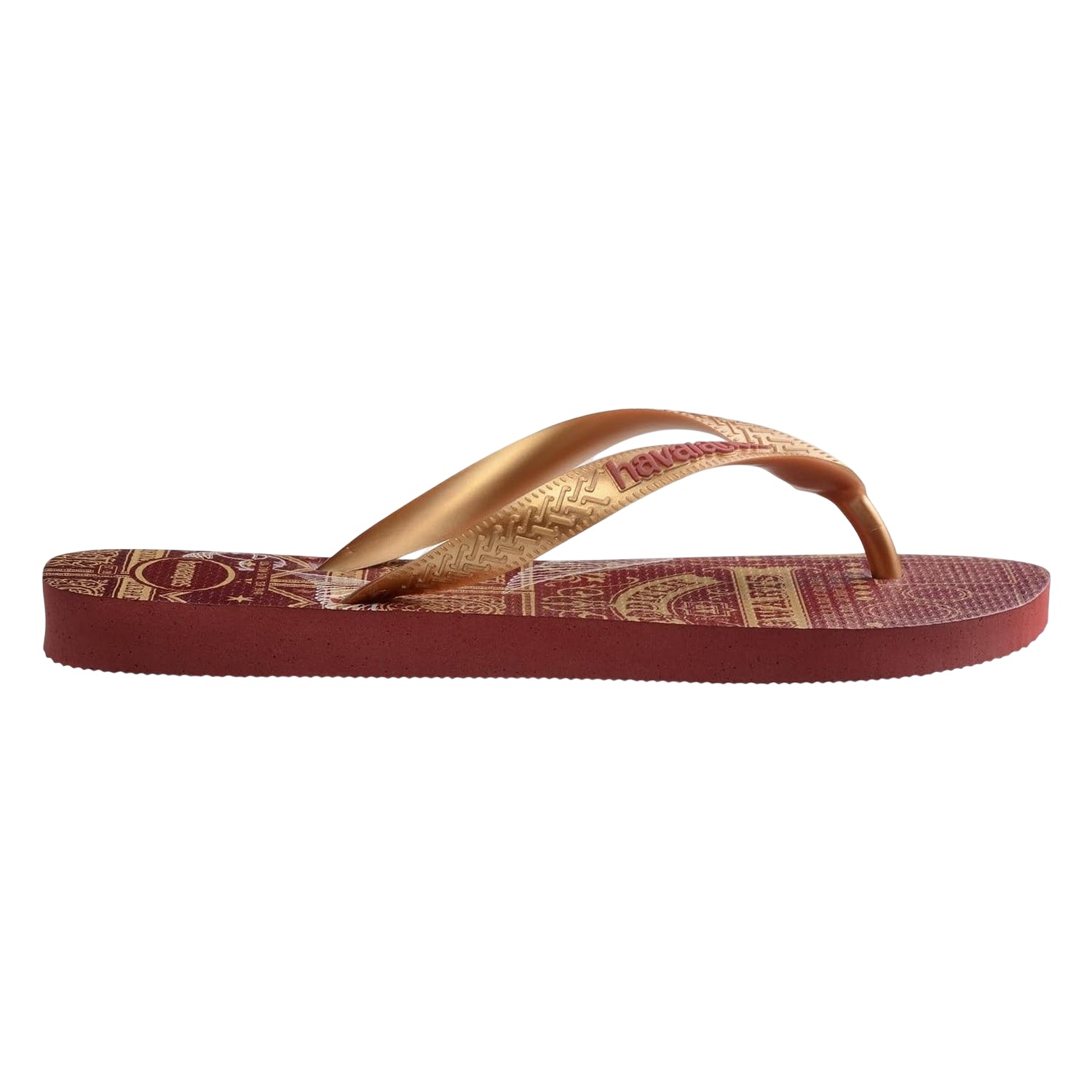 Mahogany - Front - Harry Potter Unisex Adult Harry Potter Graphic Print Flip Flops