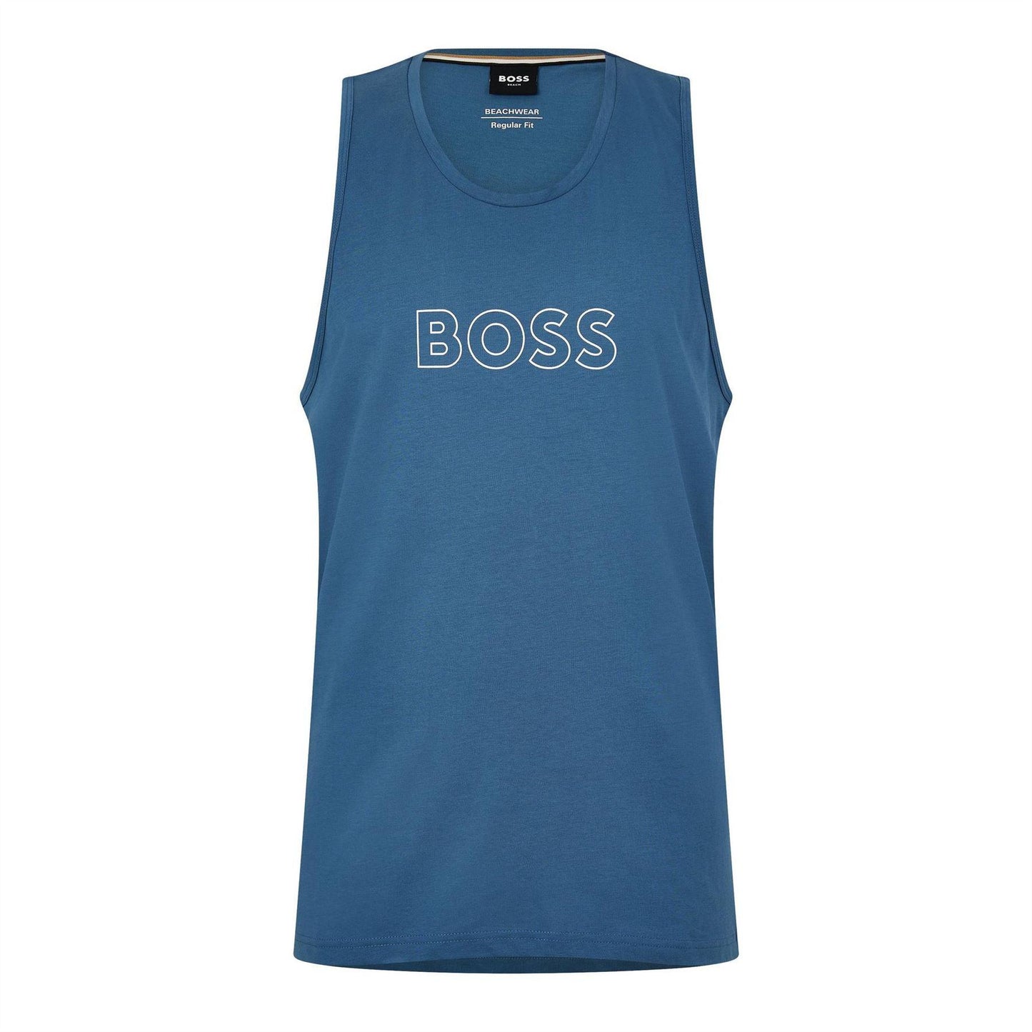 Blue - Front - Boss Mens Organic Cotton Tank Top