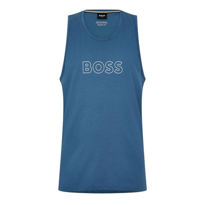 Blue - Front - Boss Mens Organic Cotton Tank Top