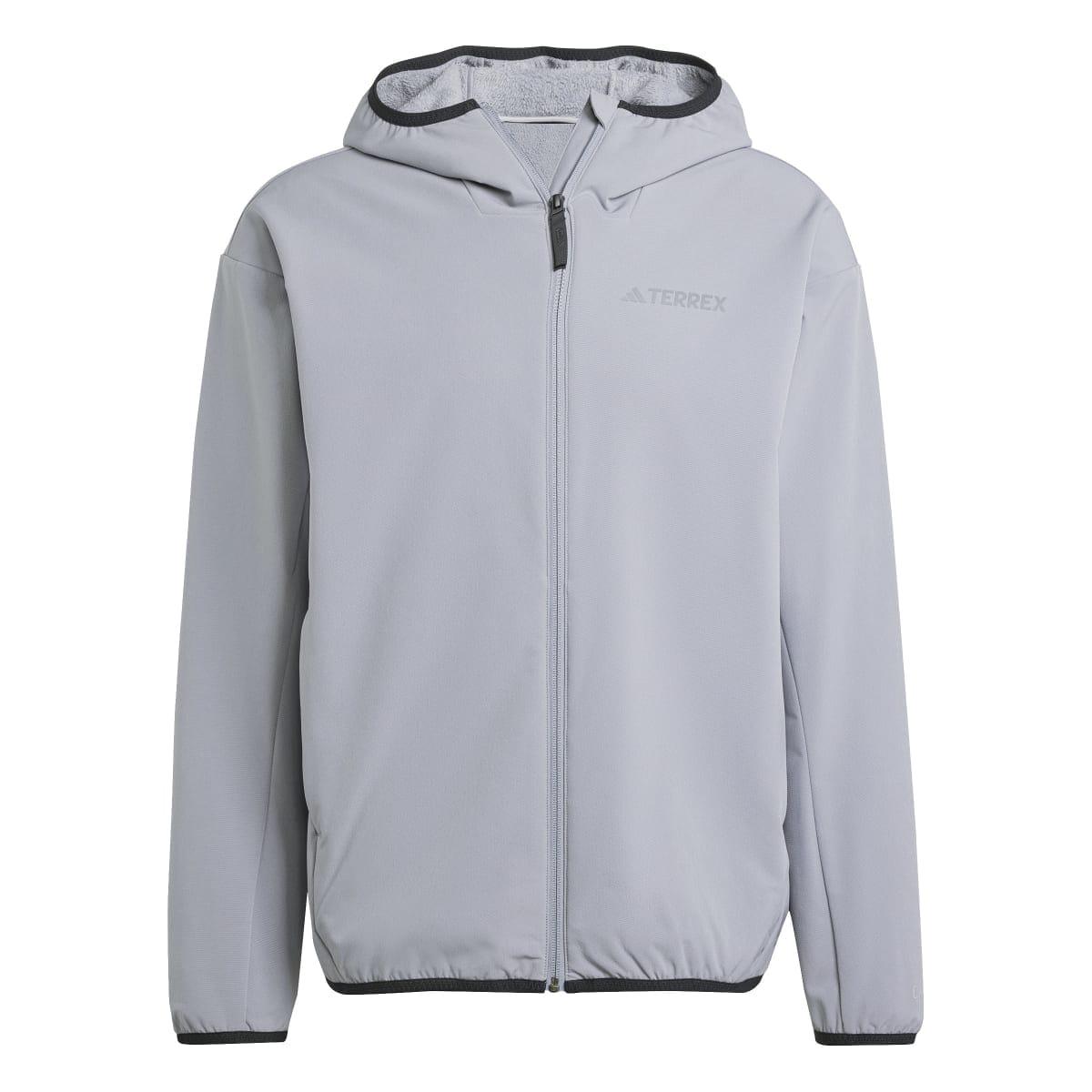 Grey - Front - Adidas Mens Terrex Multi Cold.Rdy Soft Shell Jacket
