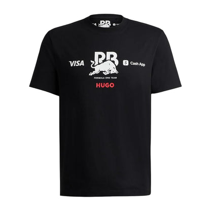Black - Front - Hugo Mens Tsunoda 22 Red Bull T-Shirt