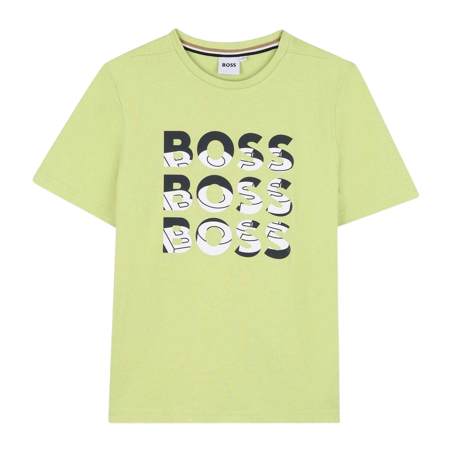 Apple Green - Front - Boss Childrens-Kids Logo T-Shirt