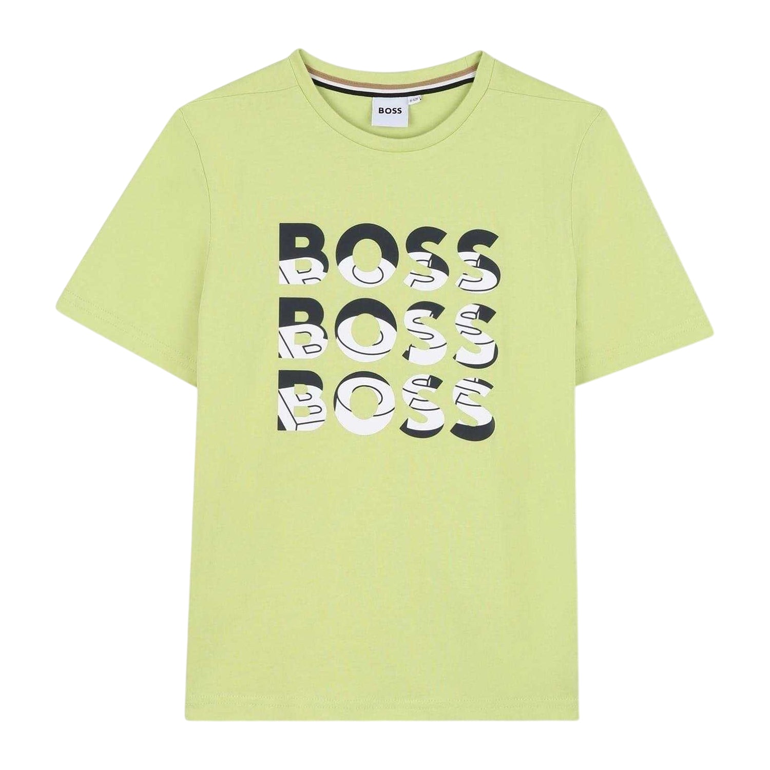 Apple Green - Front - Boss Childrens-Kids Logo T-Shirt