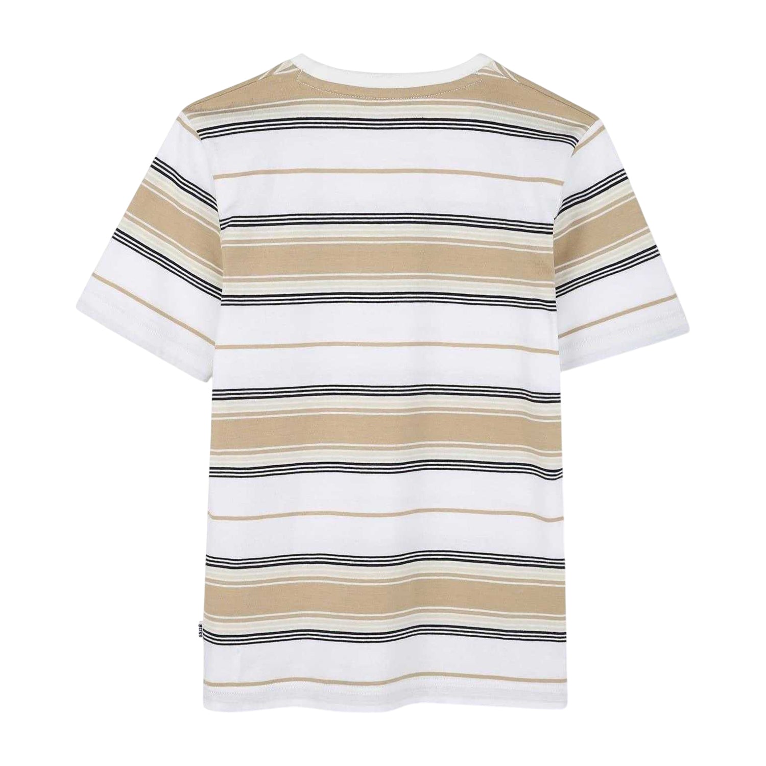 Sand - Back - Boss Childrens-Kids Stripe T-Shirt
