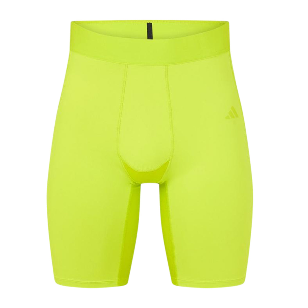 Solar Yellow - Front - Adidas Mens Techfit Aeroready Cycling Shorts