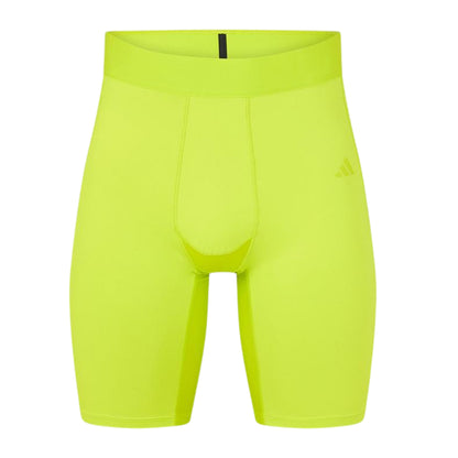 Solar Yellow - Front - Adidas Mens Techfit Aeroready Cycling Shorts