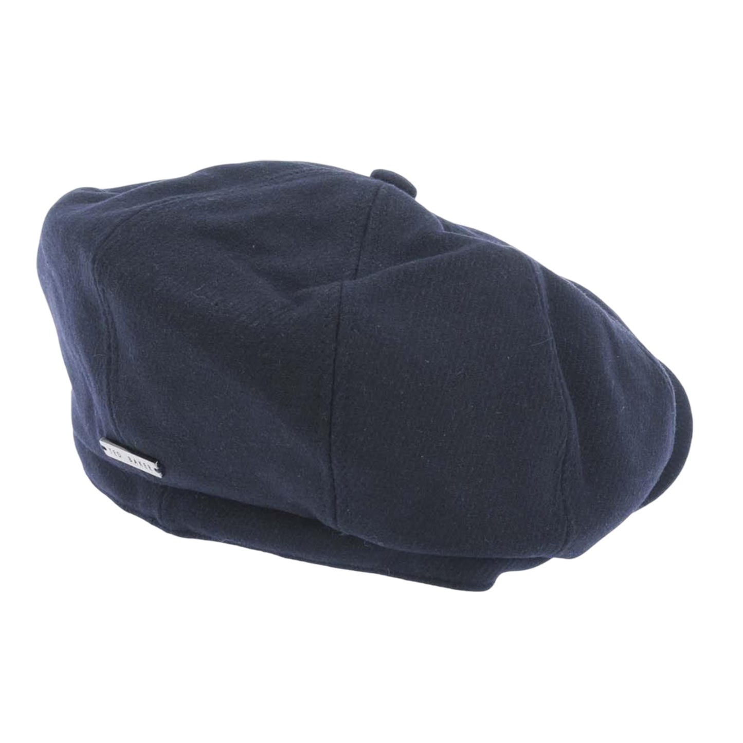 Navy - Back - Ted Baker Mens Elijaah Wool Baker Boy Cap