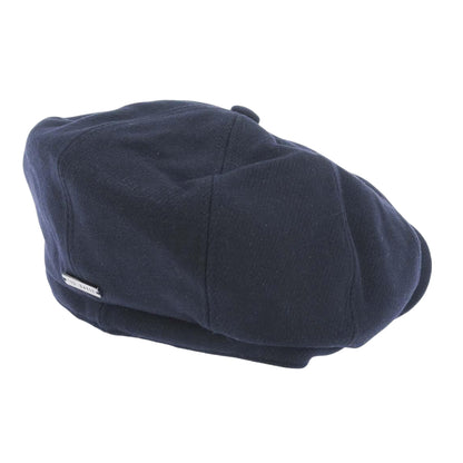 Navy - Back - Ted Baker Mens Elijaah Wool Baker Boy Cap